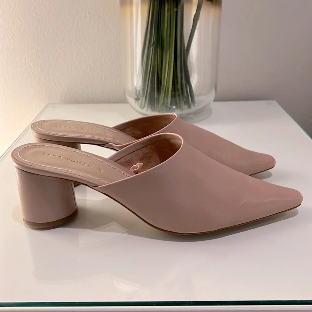 Zara cream mules
